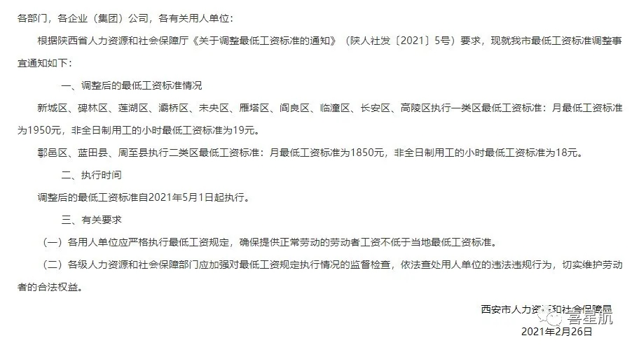 5月1日起陜西這些人最低工資標(biāo)準(zhǔn)均增加150！(圖2)